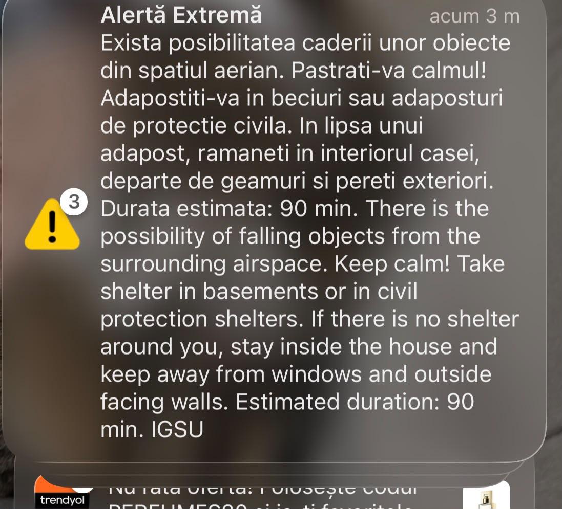 A treia alertă de dronă pentru judeţul Tulcea în mai puţin de 15 ore. F-18 spaniole, ridicate de la sol