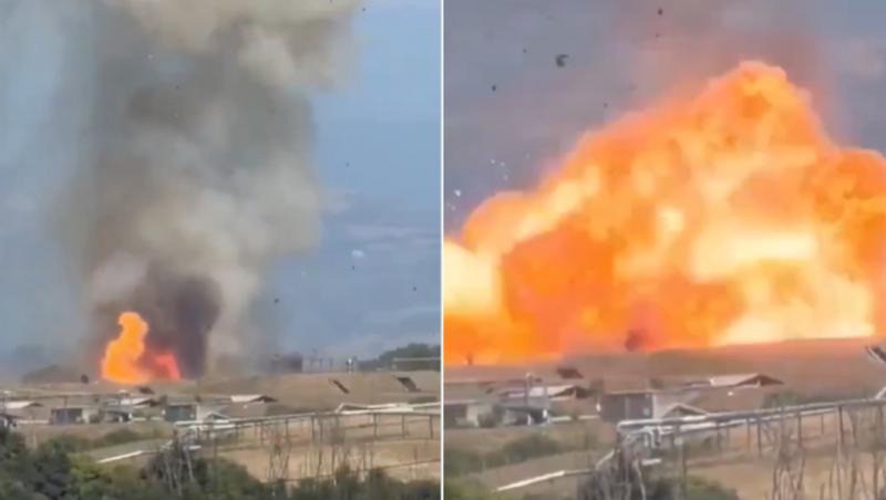 Momentul în care o explozie puternică a zguduit o fabrică de muniție din Italia