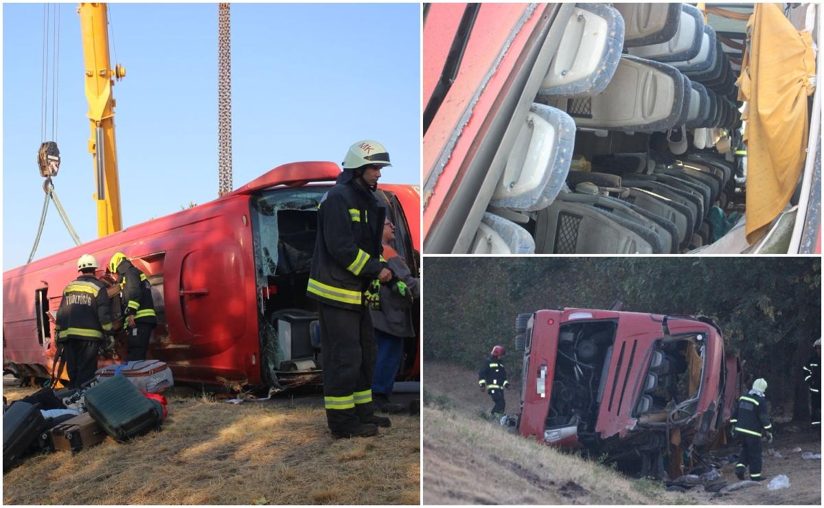 12 morţi, după ce un autocar plin cu călători s-a răsturnat într-un şanţ, în Ungaria