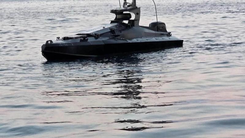 Dronă marină distrusă de un F-16 românesc în apropierea platformei Neptun Deep. Era încărcată cu explozibil