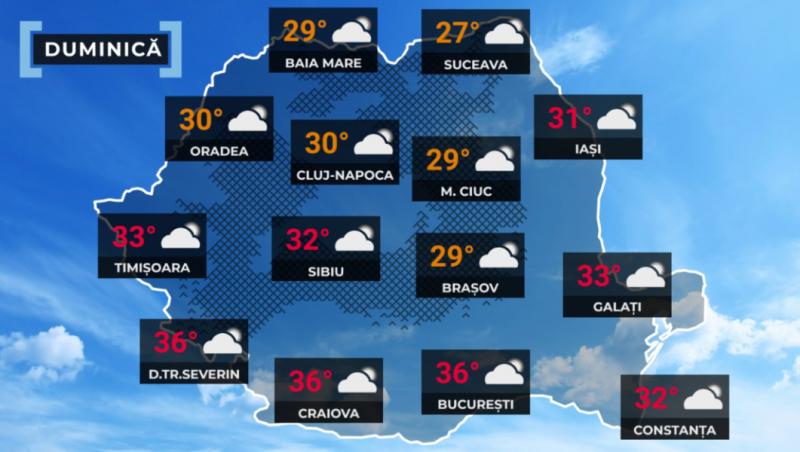 Vremea de mâine 23 august. Caniculă în sud, temperaturi în scădere în restul țării