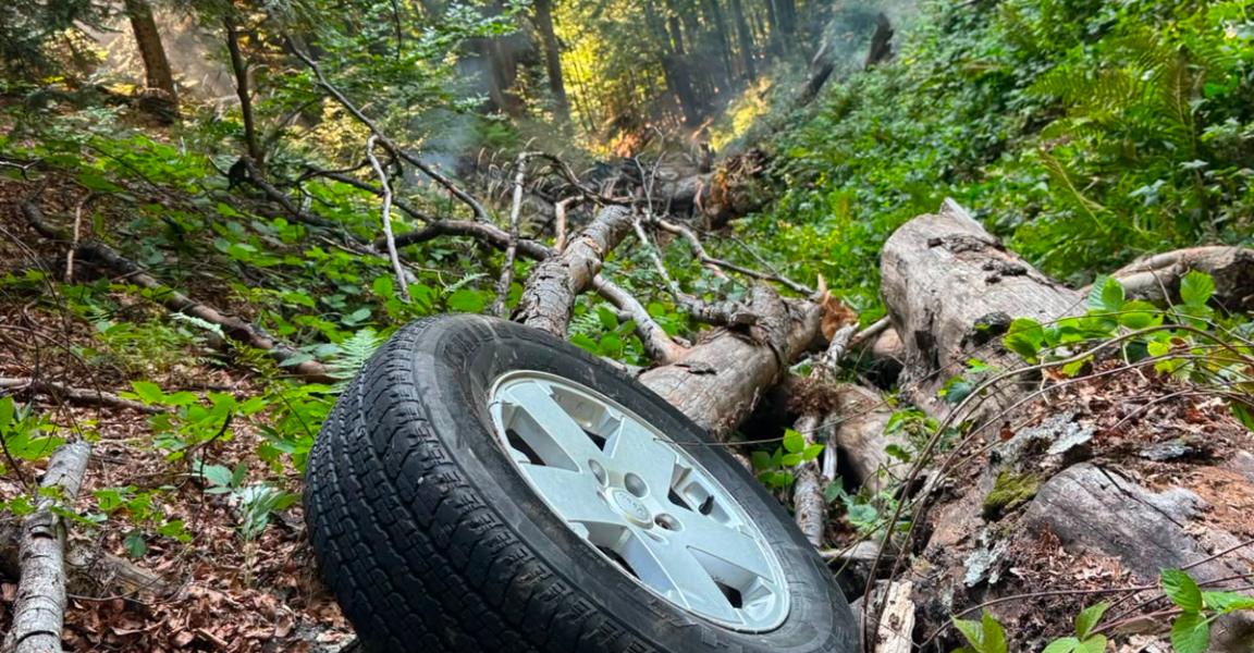 Un mort şi 3 răniţi după ce o maşină s-a prăbuşit într-o râpă din zona Cheia şi a luat foc