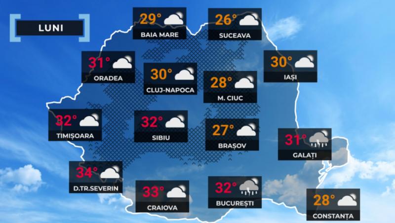 Vremea de mâine 24 august: România, între caniculă și furtuni. Ce temperaturi se anunță