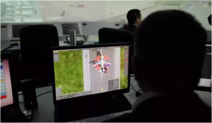 Simulatorul de turn de control al traficului aerian din cadrul ROMASTA, aprilie 2016