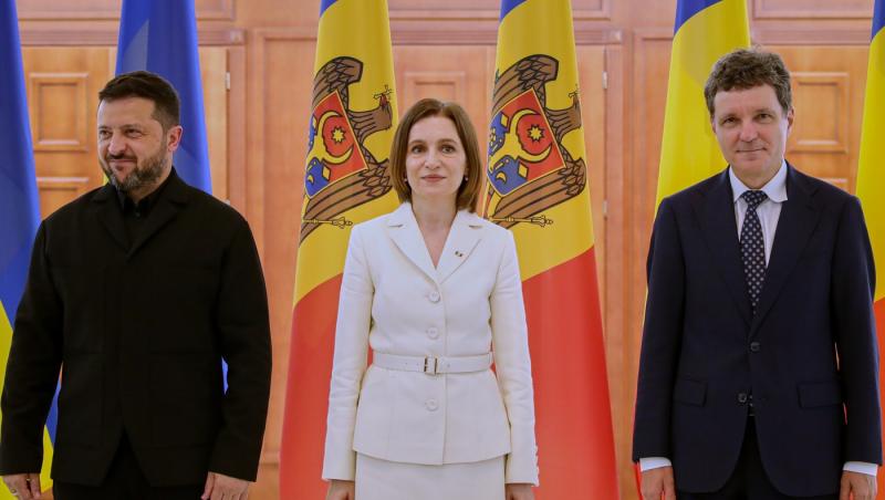 Nicuşor Dan, alături de Maia Sandu şi Zelenski: România susţine parcursul european al celor două ţări