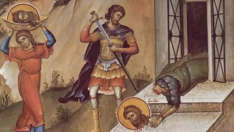 Tăierea capului Sfântului Ioan Botezătorul este prăznuită pe 29 august