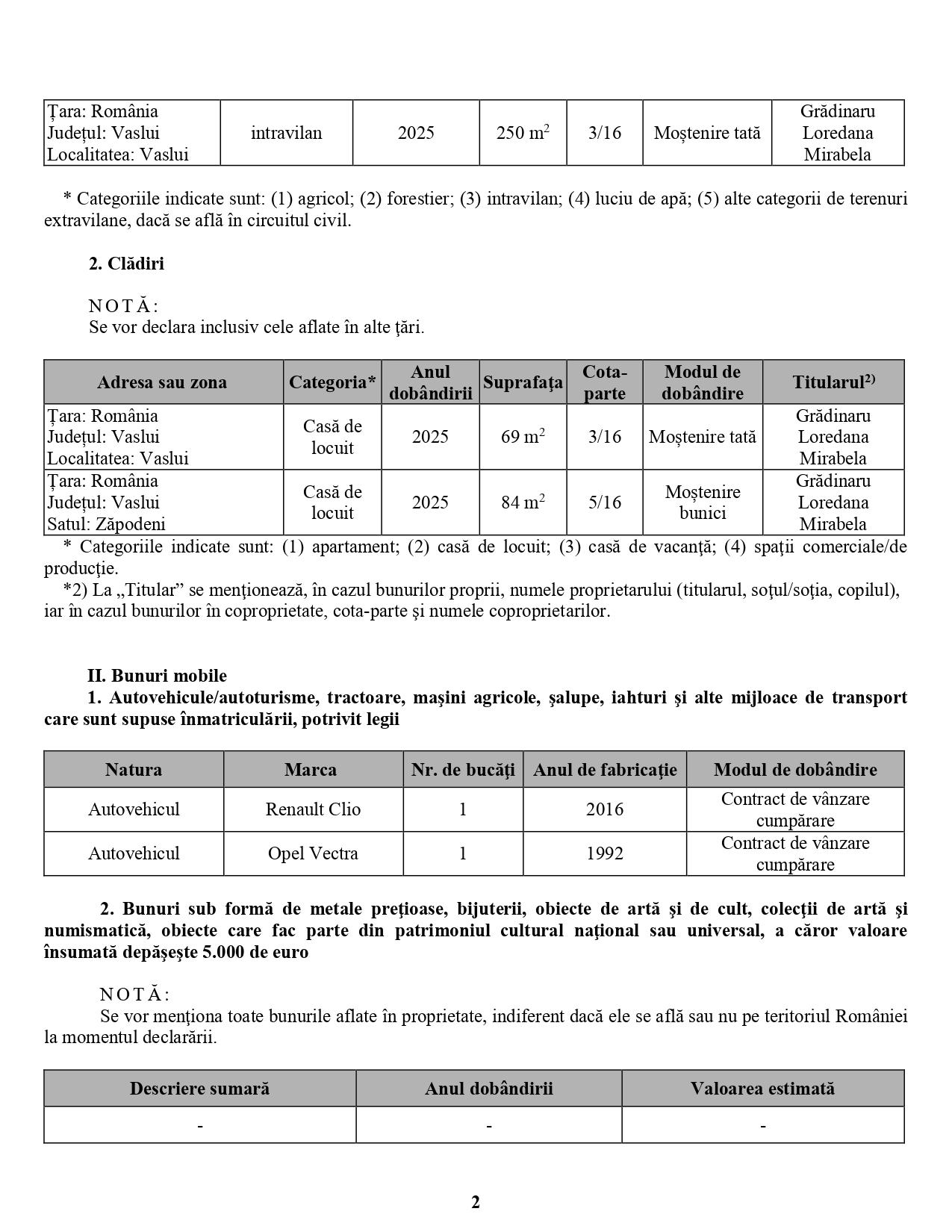 Declaraţie de avere Mirabela Grădinaru (2)
