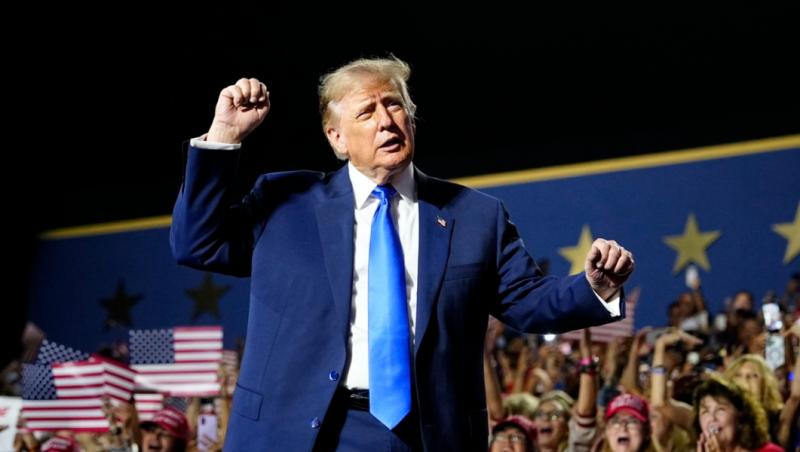 Preşedintele american Donald Trump, în timpul discursului de la Dallas, Texas. 10 septembrie 2026