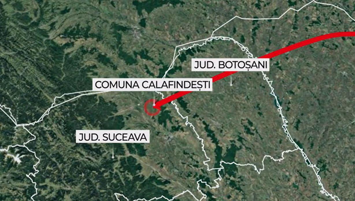"Am crezut că a explodat butelia". Dronă prăbușită la mai puțin de 500 de metri de case, în Suceava