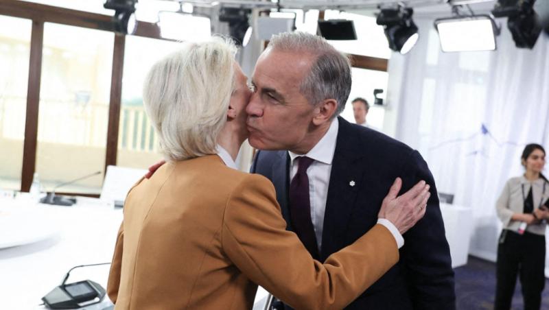 Preşedinta CE, Ursula von der Leyen şi premierul Canadei, Mark Carney. 16 iunie 2026