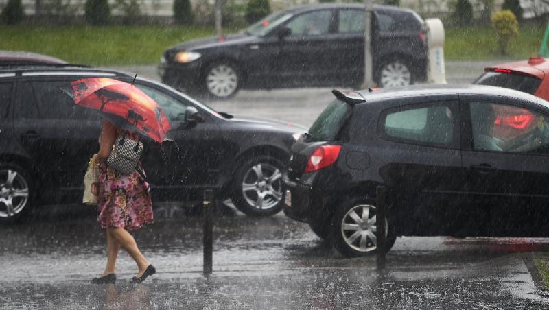 Alertă de ploi torențiale și vijelii în mai multe zone din țară, până joi seară