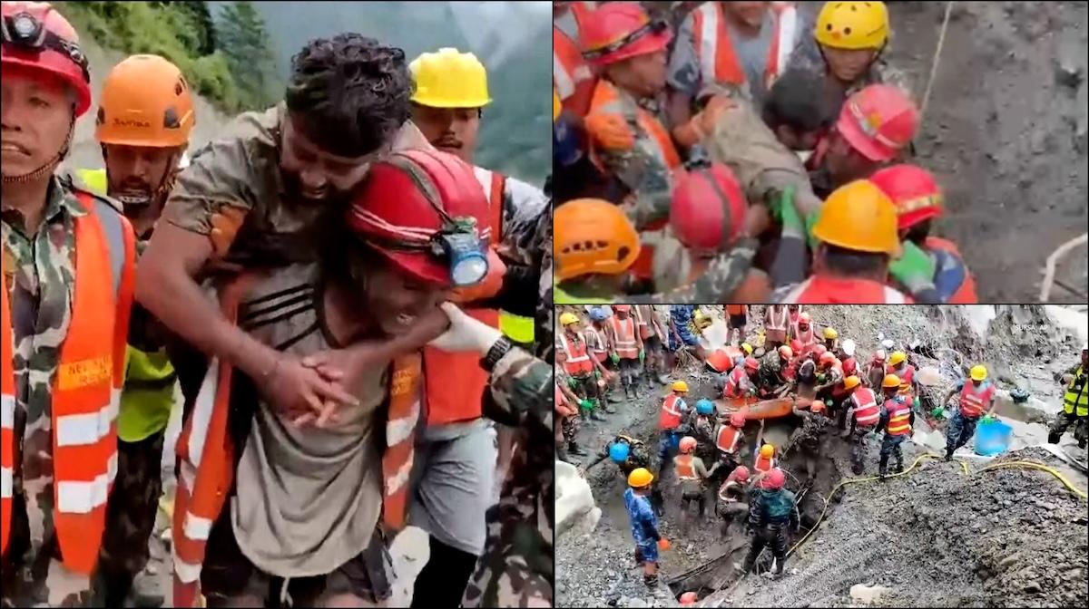 Momentul în care doi oameni sunt scoși în viață dintr-un tunel, la 9 zile de la inundațiile din Nepal