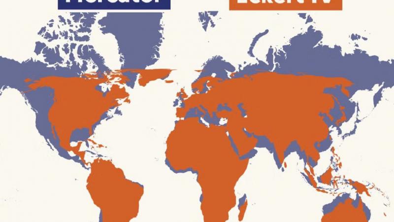 ONU a schimbat harta lumii, pentru o reprezentare fidelă a realităţii. SUA au fost micşorate
