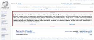 Wikipedia le cere bani românilor: "Vom trece direct la subiect: astăzi vă ... "