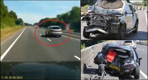 O româncă la volanul unui Audi Q7 a spulberat un Megane cu 180 km/oră, în Marea Britanie (Video)