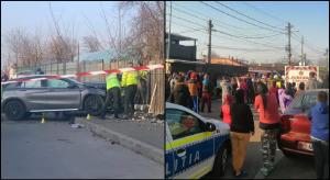 Fete ucise de o mașină scăpată de sub control, în București. Șoferița implicată în accident și soțul ei au fost bătuți de martori