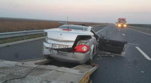 Polițist de frontieră din Arad, implicat într-un accident oribil, pe autostradă. Bărbatul era beat și avea și permisul suspendat