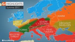 AVERTISMENT pentru România! Meteorologii de la AccuWeather au publicat PROGNOZA METEO pentru VARA 2017