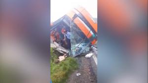 VIDEO DRAMATIC: imagini filmate imediat după accidentul de autocar din Braşov. Scene de HAOS!