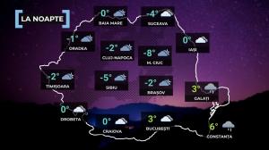 Vremea de mâine 6 decembrie. Vom asista la o răcire ușoară, iar precipitațiile vor fi prezente în aproape toată țara