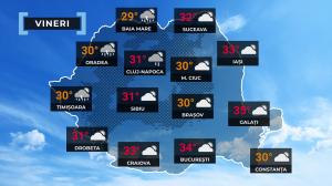 Vremea de mâine în România. Caniculă și zone în care vor lovi furtunile