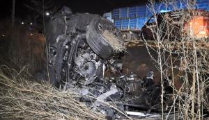 Accident teribil în Alba, şofer de 26 de ani mort. Un TIR a făcut praf un Audi ieşind dintr-o curte fără să se asigure