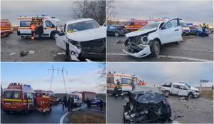 Neatenția a băgat patru oameni în spital, în Constanța. Un șofer a provocat un accident grav, pentru că nu a acordat prioritate când a ieşit de pe un alt drum