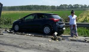 Primele imagini de la accidentul cu două TIR-uri, de la Giurgeni. Şoferul unuia dintre ele a murit pe loc