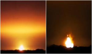 Un fulger a provocat o explozie puternică în UK. O minge uriaşă de foc a luminat cerul în Oxfordshire