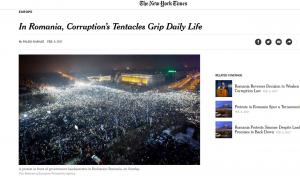 Student din Cluj, pentru The New York Times: "Corupţia în România e la fel de naturală ca schimbarea anotimpurilor"