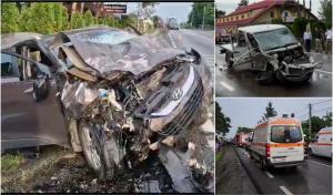 Plan Roşu activat în Suceava după un accident cu 11 victime. O persoană inconştientă şi alte 10 rănite,  după ce o autoutilitară s-a izbit în două maşini