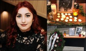 Altar cu flori şi lumânări pentru Carmen, ucisă fără milă de iubit în Satu Mare. Fata de 18 ani, condusă pe ultimul drum (Video)