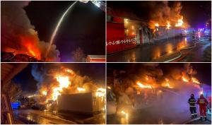 Incendiu de proporții în  Arad. 30 de persoane au trăit spaima vieții lor, după ce focul  izbucnit la o anexă a ajuns la blocul în care locuiesc