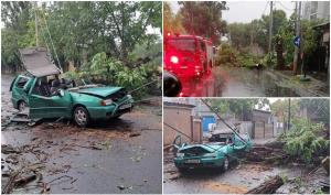 Furtuna a făcut ravagii în București, după alerta meteo de vreme severă. ANM a prelungit codul galben de furtuni