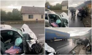 Opt răniţi, între care trei copii, după un impact de groază între două maşini, în Cluj. Şoferul care a provocat accidentul nu avea permis