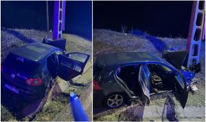 Tragedie pe un drum din Olt. Un tânăr a murit pe loc, la doar 24 de ani, după ce a intrat cu mașina într-un stâlp de iluminat