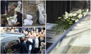 Un sicriu alb, lacrimi şi durere. Fetiţa de 12 ani, găsită moartă intr-o valiză, a fost condusă pe ultimul drum. Imagini de la înmormântarea care a avut loc în Franţa