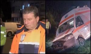 Alcoolemie uriașă pentru șoferul ambulanței care s-a răsturnat la Brașov. Omul s-a urcat beat mort la volan ca să transporte un pacient (Video)