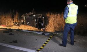 Accident teribil în Alba, şofer de 26 de ani mort. Un TIR a făcut praf un Audi ieşind dintr-o curte fără să se asigure