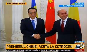 Traian Băsescu l-a primit azi pe premierul chinez: "Avem o relaţie politică excelentă!"