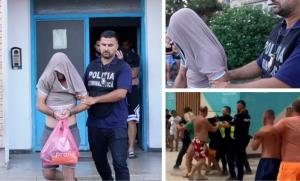 Doi infractori i-au bătut pe poliţişti, jandarmi, turişti şi pe un cerşetor în Costineşti. "Rupe-mi cătuşele, că îl bat singur"