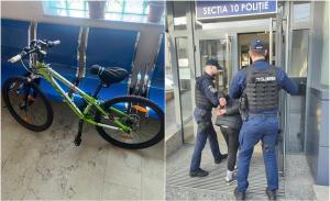 Bărbat de 43 de ani, prins de jandarmi când fura o bicicletă chiar în fața lor, în Capitală. A profitat de neatenția unei femei, apoi a luat-o la fugă