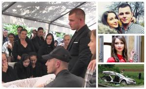 Cutremurător! Claudia și Dani, mire și mireasă la înmormântarea tinerei moartă în accidentul de la Jibou (Video)