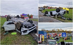 Un băiețel de 11 ani a făcut dezastru pe autostradă, după ce a furat mașina tatălui. Accident teribil pe A14, în Germania