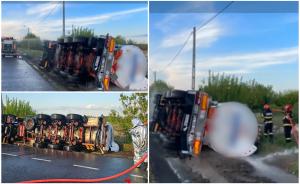 Şofer mort pe o şosea din Vrancea, după ce s-a răsturnat cu o autocisternă. Bărbatul venea din Republica Moldova şi transporta etanol