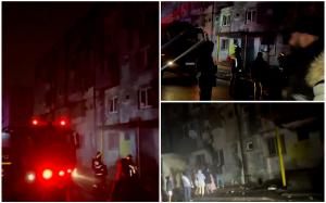 Incendiu groaznic într-un bloc din Capitală. 80 de oameni evacuaţi, doi intoxicaţi cu fum, după ce o garsonieră a luat foc