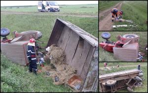 Un bărbat din Dâlga, Călărași, a murit strivit sub cabina tractorului pe care îl conducea, în urma impactului cu o mașină. Imagini dramatice