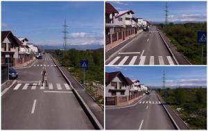Strada zebrelor: Un cartier din Târgu Jiu se bucură de şase treceri de pietoni pe nici 200 de metri, care se opresc în câmp