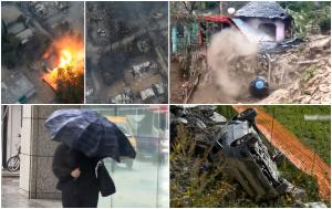 Vremea extremă face ravagii în lume: Alunecări de teren în Italia și India, incendii de vegetație în Franța și taifun în Japonia