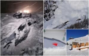 Cea mai mare avalanşă din ultimii trei ani la Bâlea Lac: Doi turişti au scăpat ca prin minune, în ultima clipă. Au intrat în cabană să bea un ceai